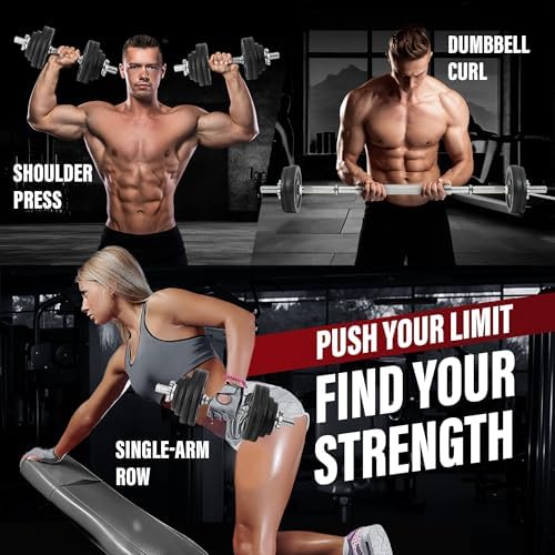 Yes4All Adjustable Dumbbell Set for Home Gym Workout Routines | Yes4All Star Lock Collar Adjustable Dumbbells Ideal for