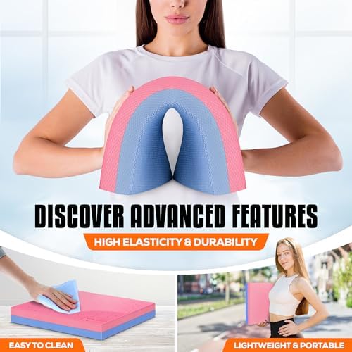 Upgraded Size Yes4All Non-Slip Foam Balance Pad for Exercise and Physical Therapy | Yes4All Nonslip Foam Pad for Yoga a