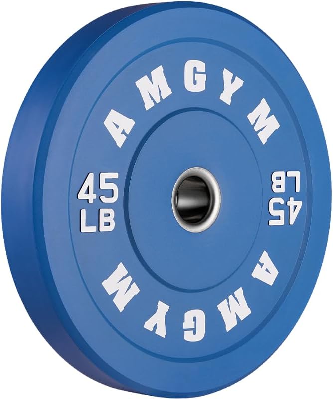 2 Inch Bumper Plates, 10-500lbs, Barbell Rubber Olympic Weight Plates Set for Home Gym, Strength Training & Weight Lifti