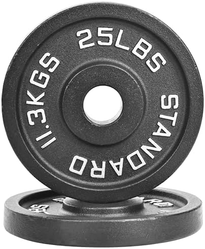 Fitvids 2-Inch Olympic Cast Iron Weight Plate for Strength Training & Weightlifting: Multiple Sizes, Strong & Durable Fi - Image 15
