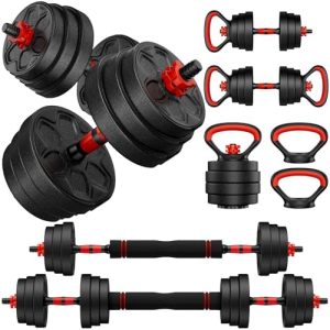 Adjustable Dumbbell Set for Home Gym, 20/33/45/70/90lbs, Multiple Uses for Men and Women
Adjustable Dumbbells Set, 20/33