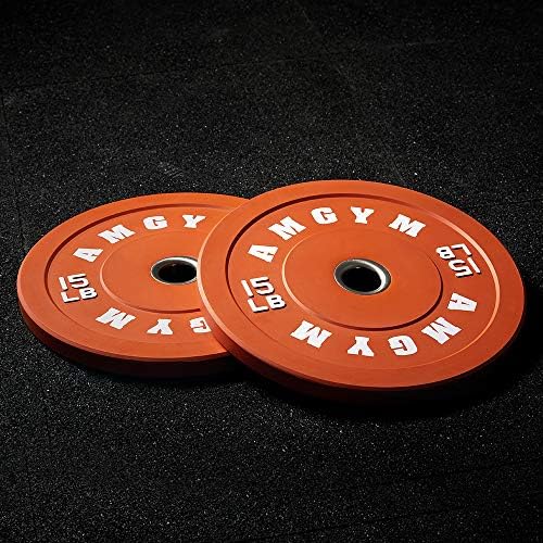2 Inch Bumper Plates, 10-500lbs, Barbell Rubber Olympic Weight Plates Set for Home Gym, Strength Training & Weight Lifti