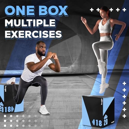 Yes4All 3 in 1 Foam Plyometric Jump Box - Fitness Workout for Training & Conditioning