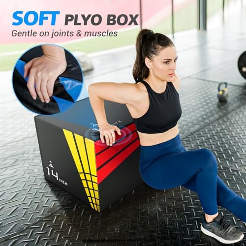 High-Density Non-Slip 3-in-1 Foam Plyometric Jump Box for Home Gym, HIIT, Crossfit | Easy-to-Clean 440lb Weight Capacit