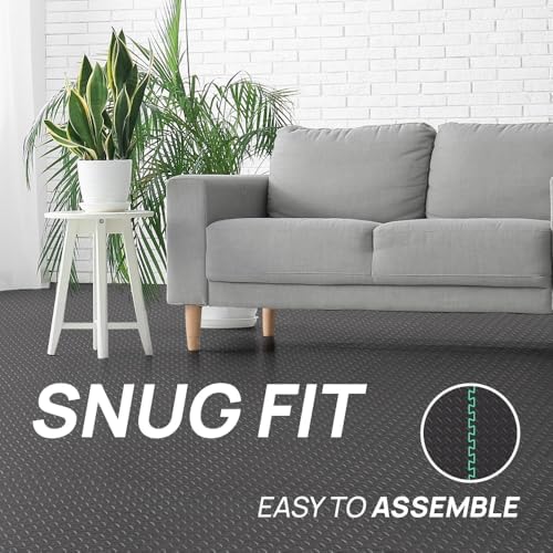 Yes4All Interlocking Exercise Foam Mats for Home Gym – Black – 36 Square Feet (36 Tiles) Yes4All Interlocking Floor Ma