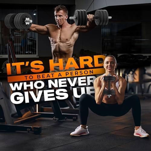 Yes4All Chrome/Rubber Grip 14/16/18/24 Inch Pair of Dumbbell Handles with Collars for Fit 1"/1.15" Plates | Yes4All Pai