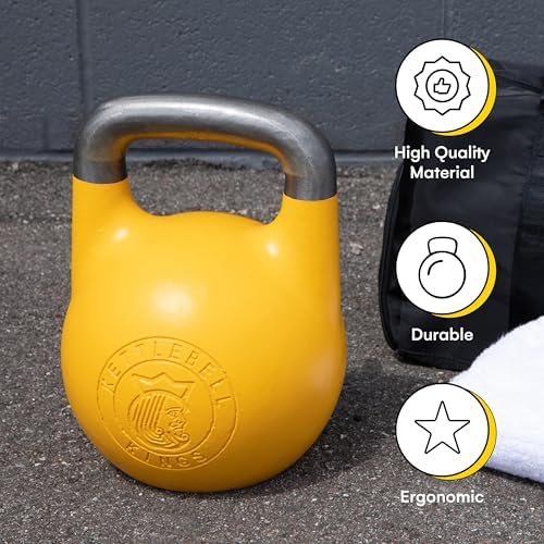 Kettlebell Kings Competition Kettlebells for Men & Women | 4-32 KG Weights Set for Home Gym | Strongest Hand Weights Wor