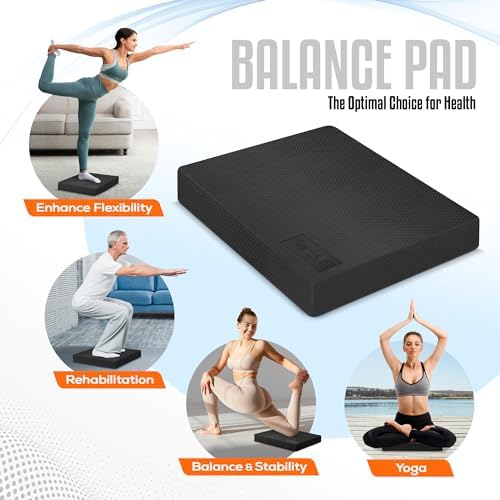 Upgraded Size Yes4All Non-Slip Foam Balance Pad for Exercise and Physical Therapy | Yes4All Nonslip Foam Pad for Yoga a