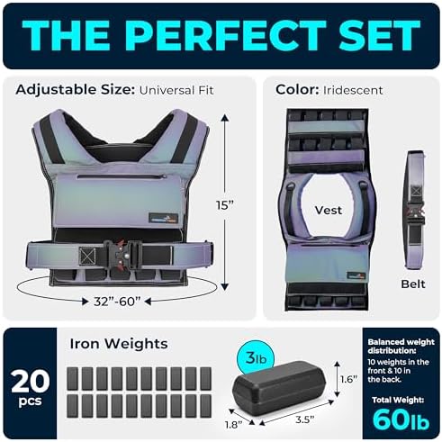 Adjustable Workout Weight Training Vest for Men and Women - Fitness & Cross Training | Men and Women Adjustable Weigh