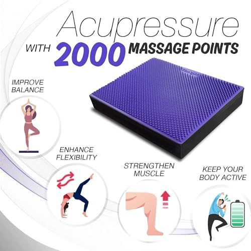 Upgraded Size Yes4All Non-Slip Foam Balance Pad for Exercise and Physical Therapy | Yes4All Nonslip Foam Pad for Yoga a