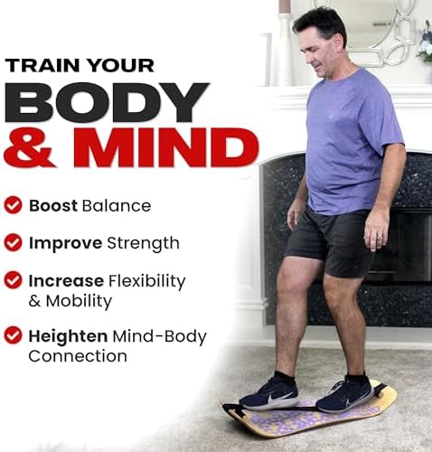 Adult Standing Desk Balance Board Exercise Equipment for Yoga and strength training | Slackboard Balancing Trainer for