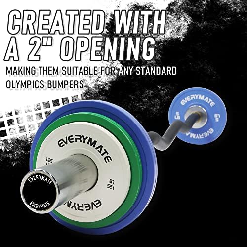 EVERYMATE Change Plates - Fractional Olympic Bumper Plates for Cross Training - Steel Insert Strength Training Weight Pl