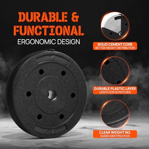 Yes4All 60 Inch Standard Straight Barbell & EZ Curl Bar - Fitness Equipment for Home Gyms & Commercial Use - Heavy Duty