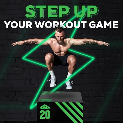 Yes4All 3 in 1 Foam Plyometric Jump Box - Fitness Workout for Training & Conditioning