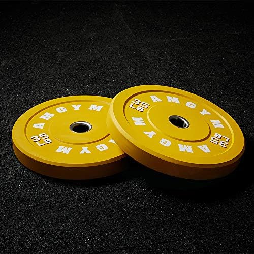 2 Inch Bumper Plates, 10-500lbs, Barbell Rubber Olympic Weight Plates Set for Home Gym, Strength Training & Weight Lifti