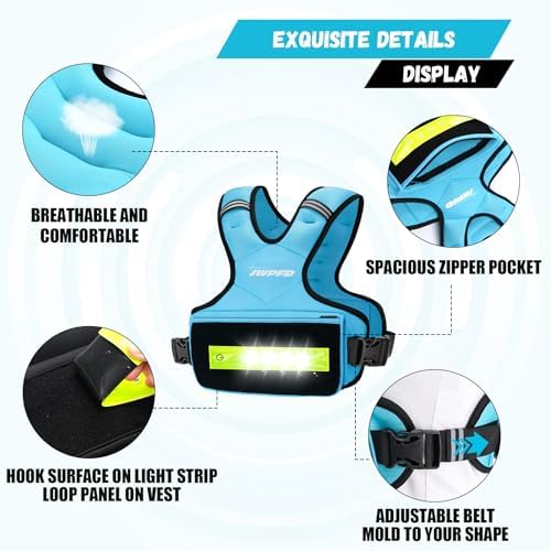 Adjustable Weighted Vest for Women and Men, 6-15 Lbs Rucking Vest with LED Light Strips
Adjustable Weighted Vest for W - Image 11