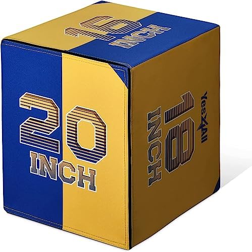 Yes4All 3-in-1 Soft-Padded Plyo Box With Wooden Core for Jumping, Conditioning, and Strength Training
| Non-Slip Multi- - Image 25
