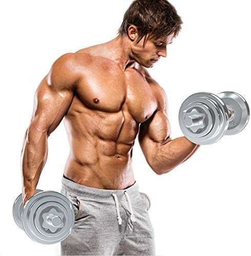 VIVITORY Adjustable Dumbbells Home Gym Workout Fitness Equipment, Chromed Weights, Metal Connecting Rod, 11/22/44/66/110