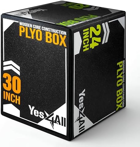 Yes4All 3-in-1 Soft-Padded Plyo Box With Wooden Core for Jumping, Conditioning, and Strength Training
| Non-Slip Multi- - Image 14