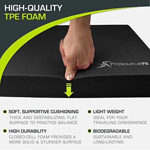 ProsourceFit Exercise Balance Pad - Large Cushioned Non-Slip Foam Mat & Knee Pad for Fitness Yoga Stability Training Phy - Image 3