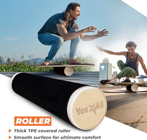 Yes4All Balance Board Sports Trainer for Core Strength and Balance Improvement | Yes4All Surf Trainer Board with Adjust