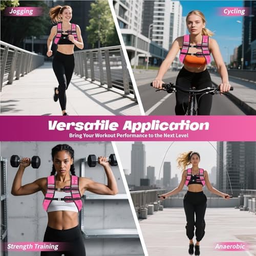 Weighted Vest Women 6lb/8lb/12lb/16lb/20lb/25lb/30lb for Walking Strength Training Running Fitness Weighted Vest Women f