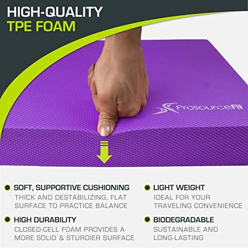 ProsourceFit Exercise Balance Pad - Large Cushioned Non-Slip Foam Mat & Knee Pad for Fitness Yoga Stability Training Phy - Image 21