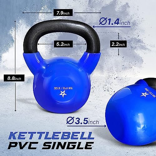 Yes4All 5-100 LB Kettlebells for Home Gym Exercises Fitness Full Body Workout Equipment