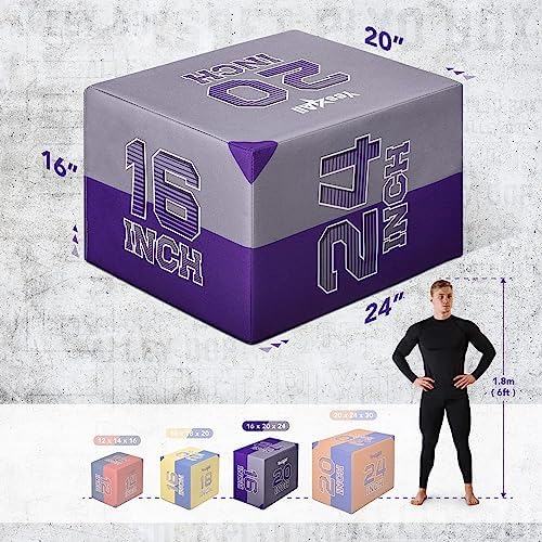 Yes4All 3-in-1 Soft-Padded Plyo Box With Wooden Core for Jumping, Conditioning, and Strength Training
| Non-Slip Multi- - Image 55