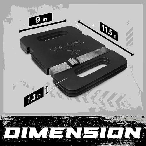 Yes4All Rucking Weight Backpack, Cast Iron Training Weight Plate, Quick-Attach Strap Slots, Ergonomic Rounded Handle for