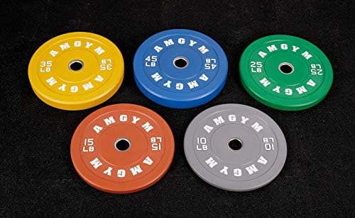 2 Inch Bumper Plates, 10-500lbs, Barbell Rubber Olympic Weight Plates Set for Home Gym, Strength Training & Weight Lifti