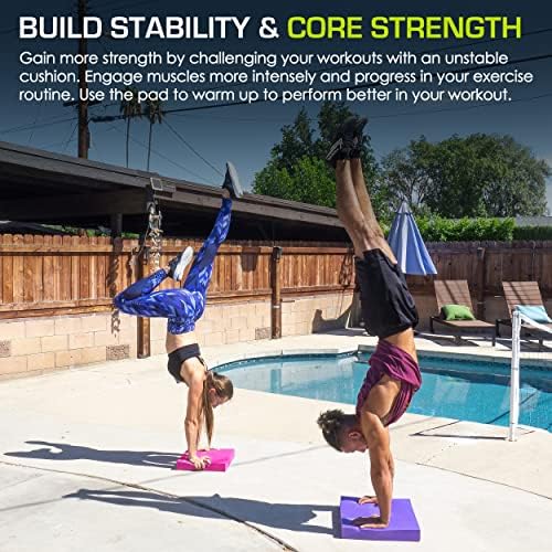 ProsourceFit Exercise Balance Pad - Large Cushioned Non-Slip Foam Mat & Knee Pad for Fitness Yoga Stability Training Phy - Image 24