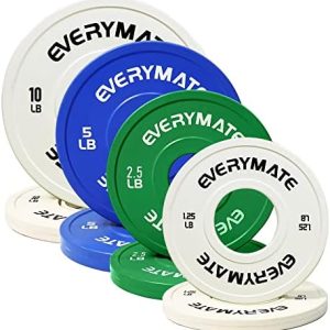 EVERYMATE Change Plates - Fractional Olympic Bumper Plates for Cross Training - Steel Insert Strength Training Weight Pl