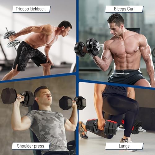 Yes4All Fractional Weight Plates Set for Dumbbell and Olympic Barbell Weightlifting, Set of 4 Plates in 1.25LB, |5LB, an