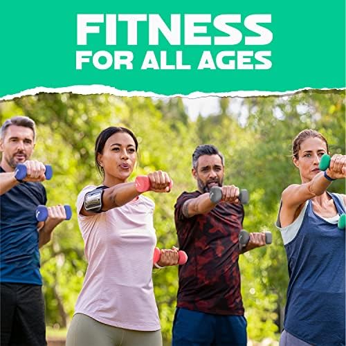 Yes4All Neoprene Coated Dumbbell Hand Weights for Home Workout - Multiple Weight Options with 15 Colors, Anti-Roll, Ant