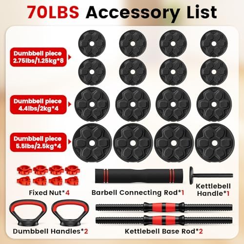 Adjustable Dumbbell Set for Home Gym, 20/33/45/70/90lbs, Multiple Uses for Men and Women
Adjustable Dumbbells Set, 20/33 - Image 11