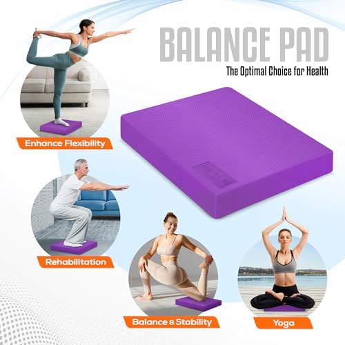 Upgraded Size Yes4All Non-Slip Foam Balance Pad for Exercise and Physical Therapy | Yes4All Nonslip Foam Pad for Yoga a