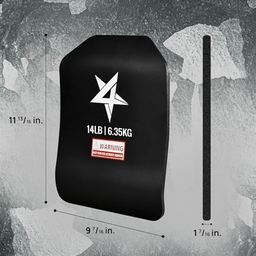 Yes4All Weight Vest Plate 5.75/8.75/14/19.75LB Pairs - Tactical Plate for Heavy Workout - Curved Ergonomic Design for Ru