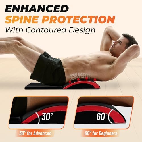 Yes4All Foldable Ab Workout Equipment for Home Gym Core Training | Yes4All Sit Up Mat for Floor Exercises Back Stretchi