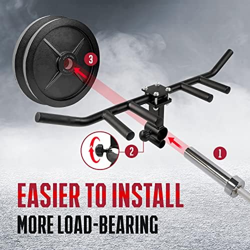 Yes4All 550LBS Multi-Grip Rowing Landmine Handle - T Bar LAT, Viking Press for 1 & 2" Bar - Sturdy Design, Easy to Insta