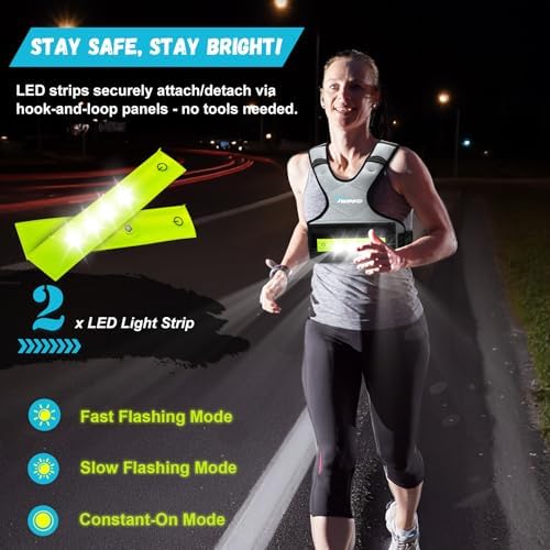 Adjustable Weighted Vest for Women and Men, 6-15 Lbs Rucking Vest with LED Light Strips
Adjustable Weighted Vest for W - Image 19