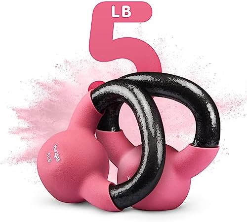 Yes4All 5-65 LB Kettlebells for Full Body Training at Home Gym | Yes4All Neoprene Coated Cast Iron Kettlebells for Home