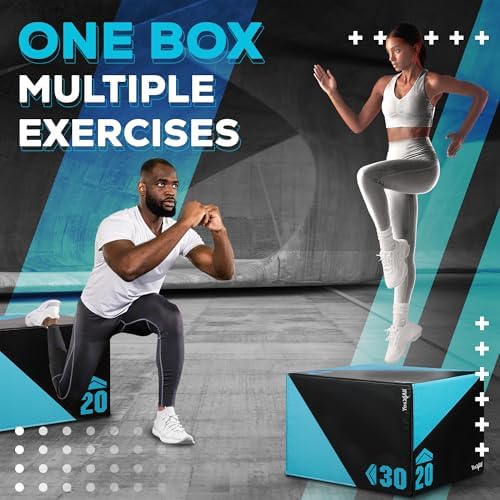 Yes4All 3 in 1 Foam Plyometric Jump Box - Fitness Workout for Training & Conditioning