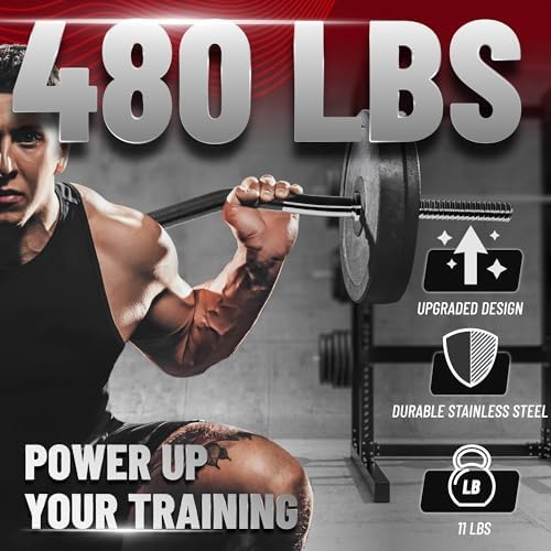 Yes4All Standard Straight Barbell 60" - Gym Workout, Suitable for Men & Women, Perfect for Home & Gym Use, Heavy Duty Co