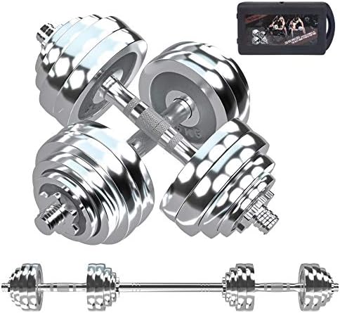 VIVITORY Adjustable Dumbbells Home Gym Workout Fitness Equipment, Chromed Weights, Metal Connecting Rod, 11/22/44/66/110