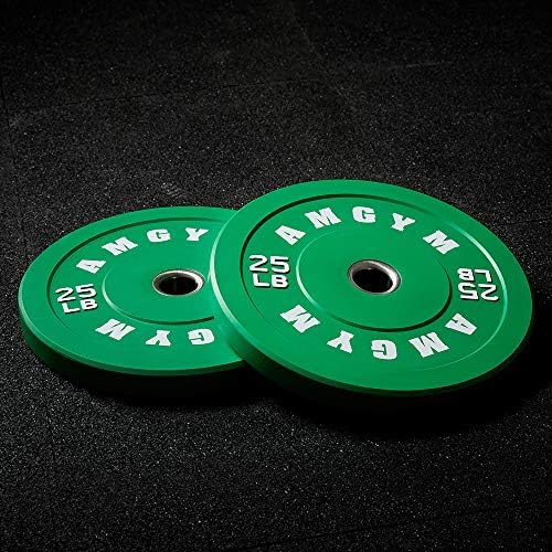 2 Inch Bumper Plates, 10-500lbs, Barbell Rubber Olympic Weight Plates Set for Home Gym, Strength Training & Weight Lifti