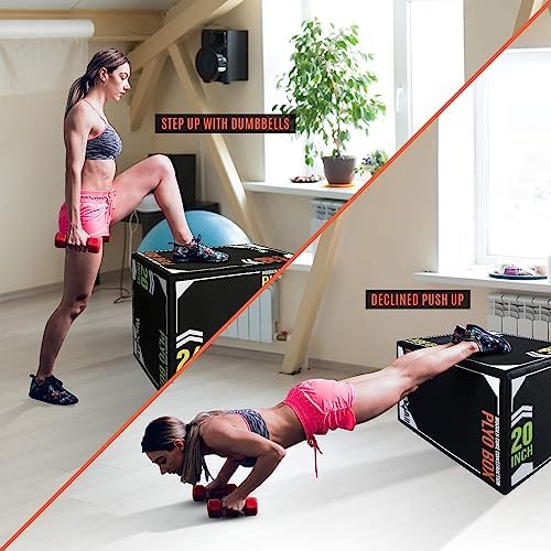 Yes4All 3-in-1 Soft-Padded Plyo Box With Wooden Core for Jumping, Conditioning, and Strength Training
| Non-Slip Multi- - Image 36