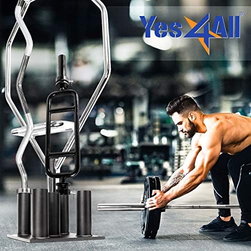 Yes4All Vertical Storage Rack for Home Gym and Fitness Lovers | Yes4All Barbell & Dumbbell Organizer with Vertical Stor