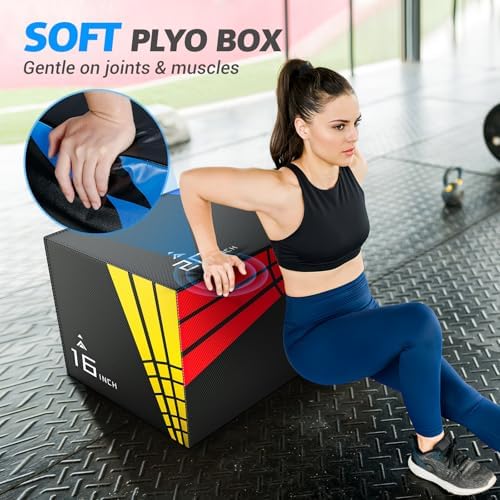 High-Density Non-Slip 3-in-1 Foam Plyometric Jump Box for Home Gym, HIIT, Crossfit | Easy-to-Clean 440lb Weight Capacit