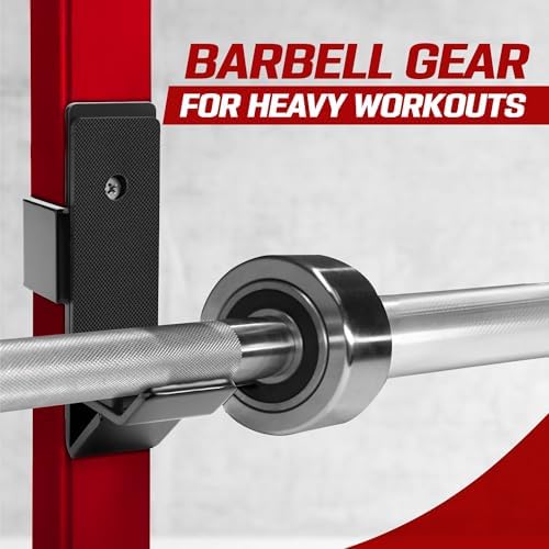 Yes4All Heavy Duty Barbell Holders J-Hooks & Attachments for 2x2 & 3x3 Power Racks – Ideal for Home Gympaginate - Image 23